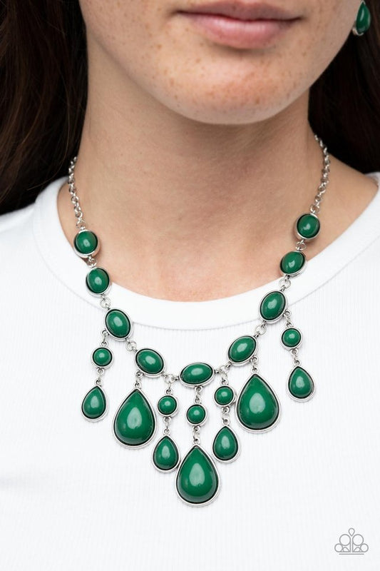 Mediterranean Mystery - Green - Paparazzi Necklace Image