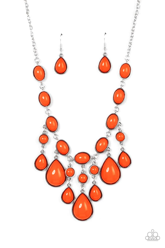 Paparazzi Necklace ~ Mediterranean Mystery - Orange