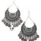 Lunar Allure - Green - Paparazzi Earring Image