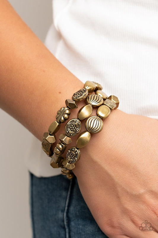 Charmingly Cottagecore - Brass - Paparazzi Bracelet Image