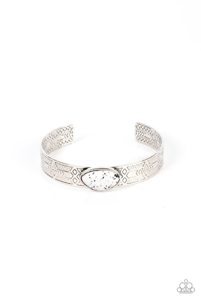 Gobi Glyphs - White - Paparazzi Bracelet Image