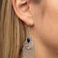 Pressed for CHIME - Black - Paparazzi Earring Image