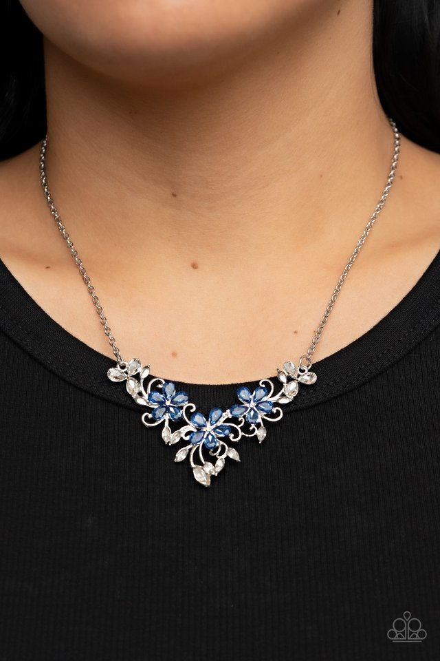 Floral Fashion Show - Blue - Paparazzi Necklace Image