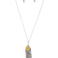 Pure QUILL-Power - Yellow - Paparazzi Necklace Image