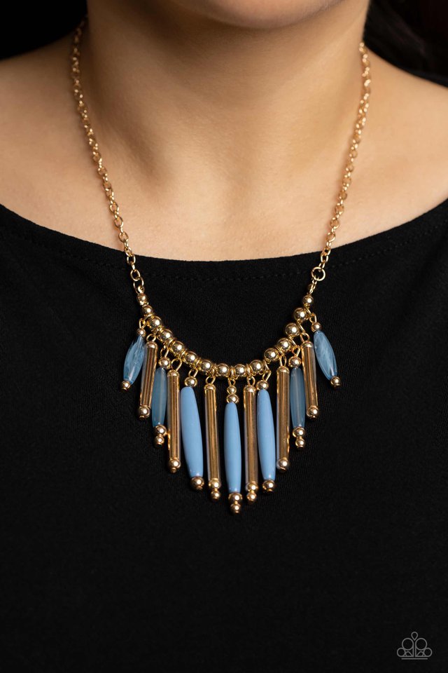 Bohemian Breeze - Blue - Paparazzi Necklace Image