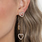 Falling In Love - Gold - Paparazzi Earring Image