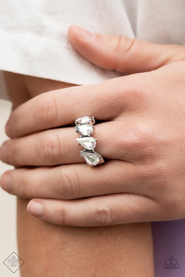 Bling or Bust - White - Paparazzi Ring Image