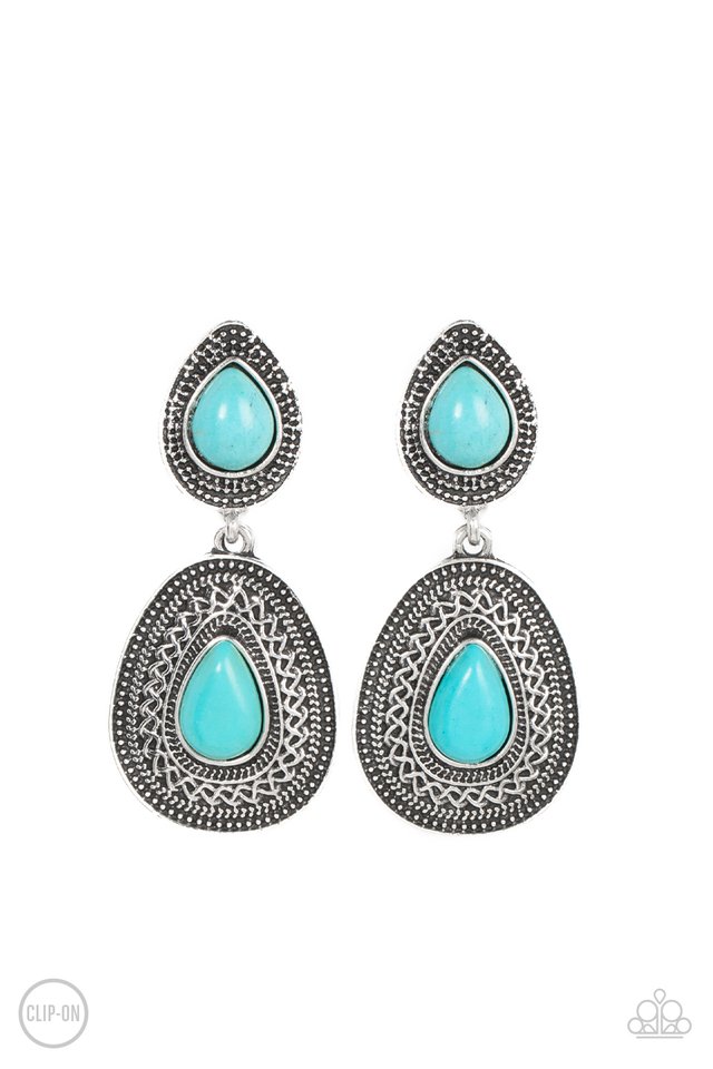 Country Soul - Blue - Paparazzi Earring Image