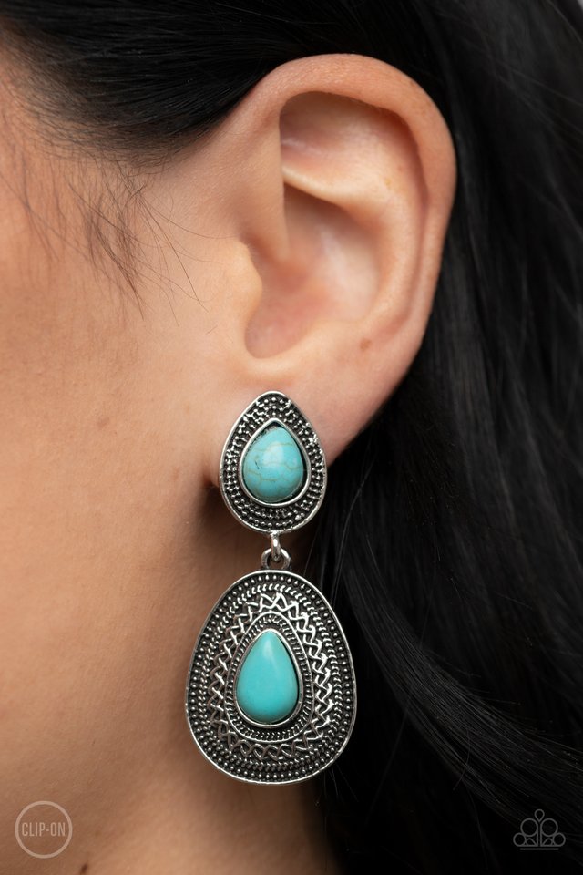 Country Soul - Blue - Paparazzi Earring Image