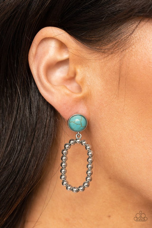 Riverbed Refuge - Blue - Paparazzi Earring Image