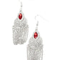 Pressed for CHIME - Red - Paparazzi Earring Image