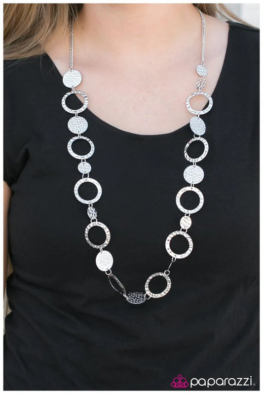 Paparazzi Necklace ~ Many Moons Ago - Silver