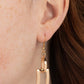 Blazing Buckles - Gold - Paparazzi Earring Image