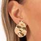 Raise the RUCHE - Gold - Paparazzi Earring Image