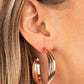 Curvy Charmer - Rose Gold - Paparazzi Earring Image