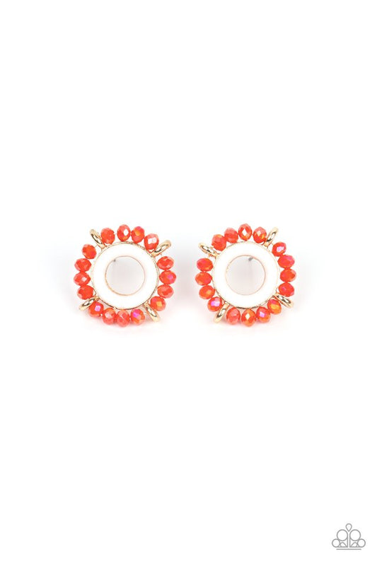 Nautical Notion - Orange - Paparazzi Earring Image