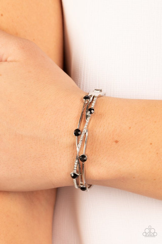 Slammin Sparkle - Black - Paparazzi Bracelet Image