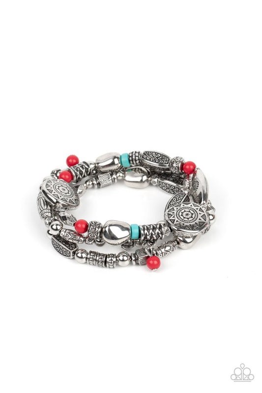 Western Quest - Red - Paparazzi Bracelet Image