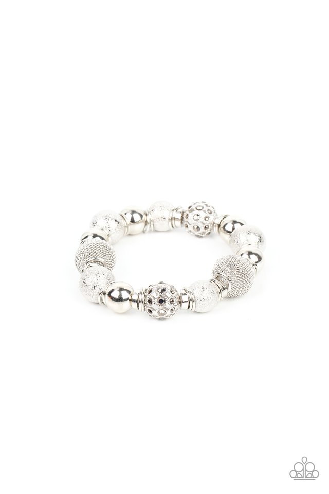 We Totally Mesh - Silver - Paparazzi Bracelet Image