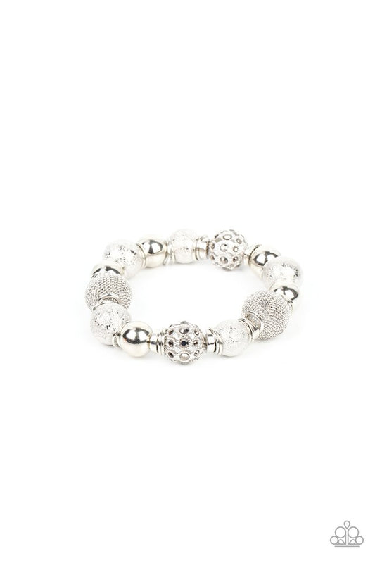 We Totally Mesh - Silver - Paparazzi Bracelet Image