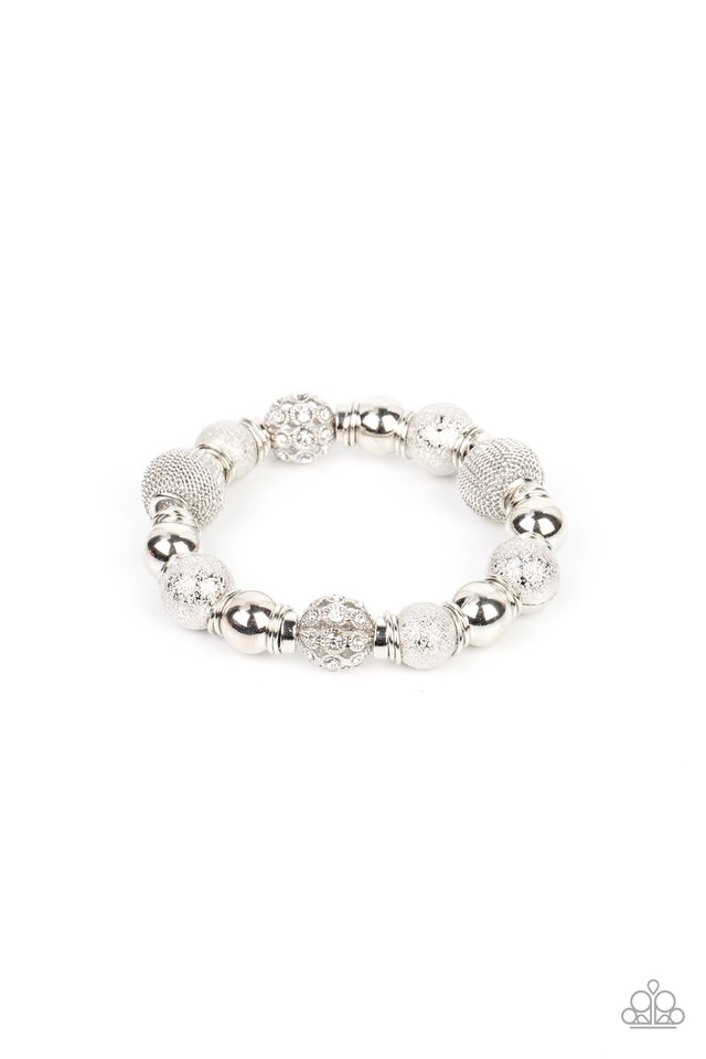 We Totally Mesh - White - Paparazzi Bracelet Image