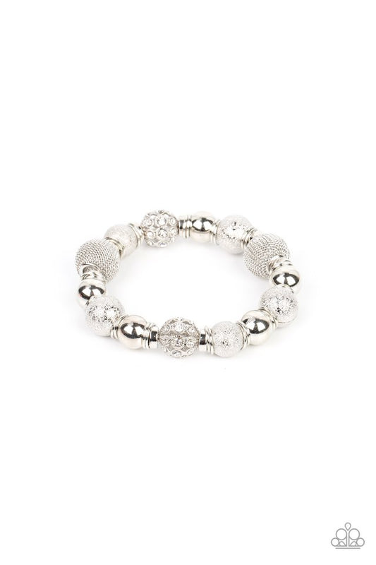 We Totally Mesh - White - Paparazzi Bracelet Image