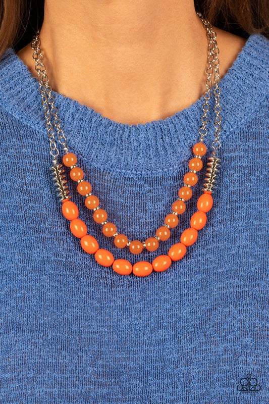 Venetian Voyage - Orange - Paparazzi Necklace Image
