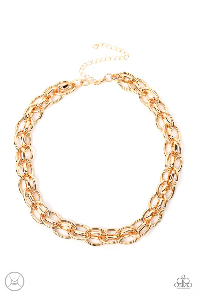 Tough Crowd - Gold - Paparazzi Necklace Image