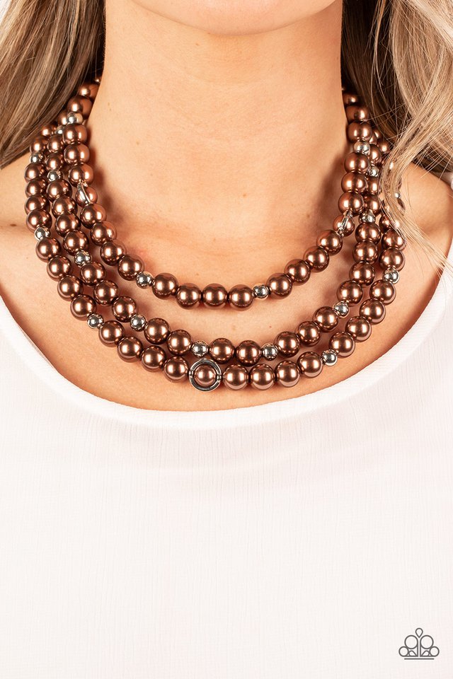 Needs No Introduction - Brown - Paparazzi Necklace Image