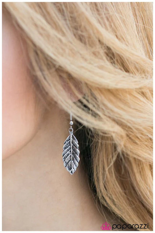 Paparazzi Earring ~ Flight Plan - Silver