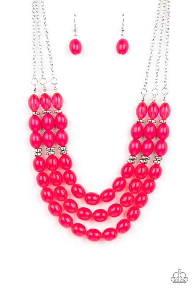 Coastal Cruise - Pink - Paparazzi Necklace Image