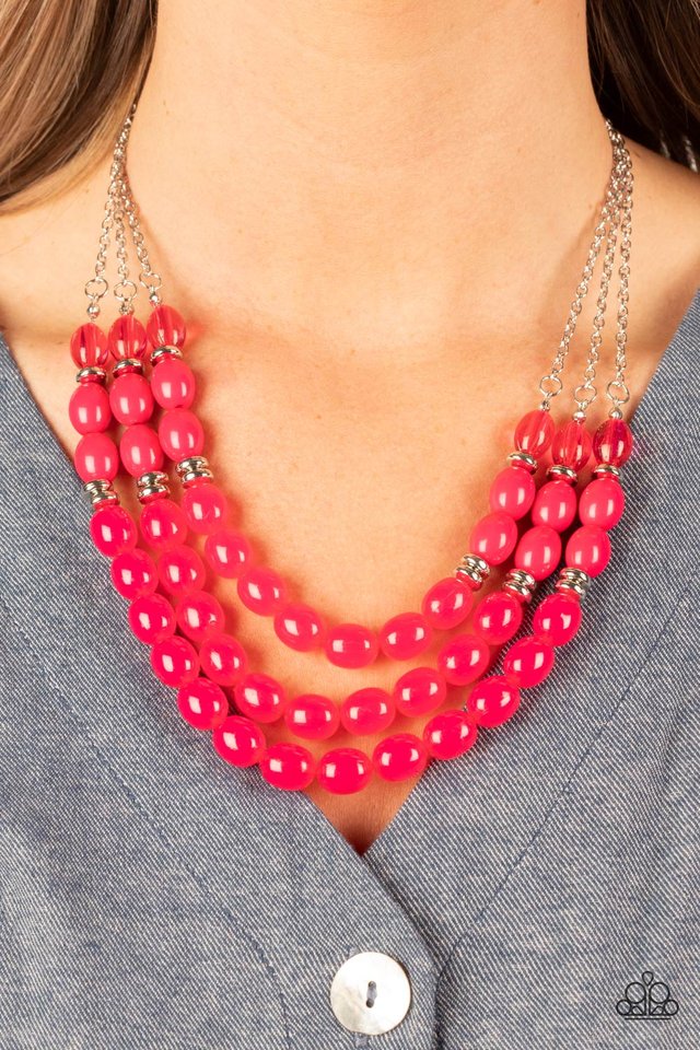 Coastal Cruise - Pink - Paparazzi Necklace Image