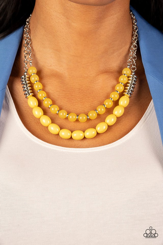 Venetian Voyage - Yellow - Paparazzi Necklace Image