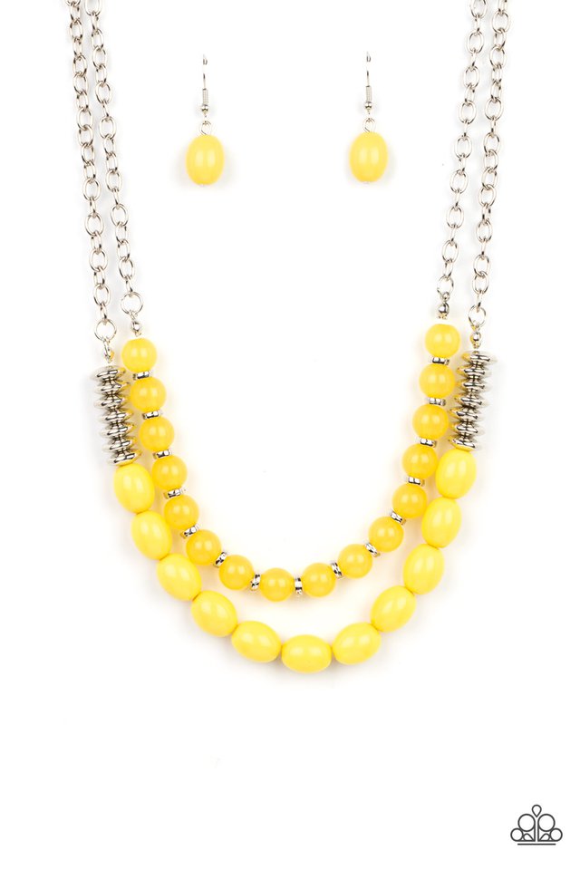 Venetian Voyage - Yellow - Paparazzi Necklace Image