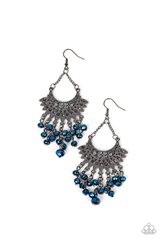 Chromatic Cascade - Blue - Paparazzi Earring Image