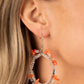 Ocean Surf - Orange - Paparazzi Earring Image