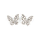 Smooth Like FLUTTER - White - Paparazzi Earring Image