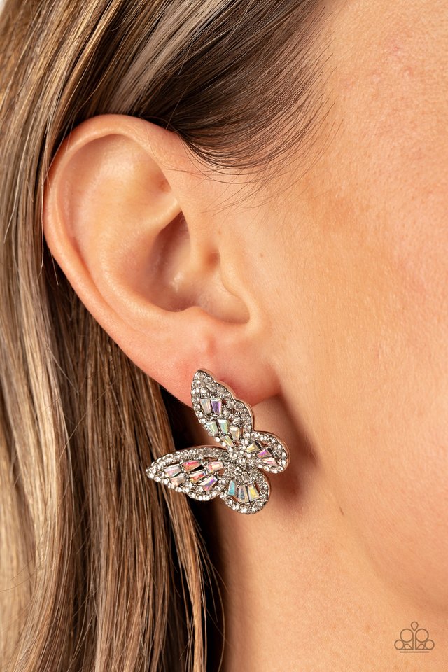 Smooth Like FLUTTER - Multi - Paparazzi Earring Image