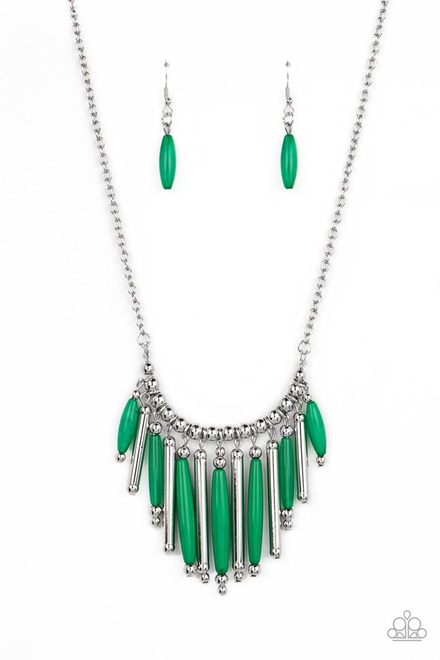 Bohemian Breeze - Green - Paparazzi Necklace Image