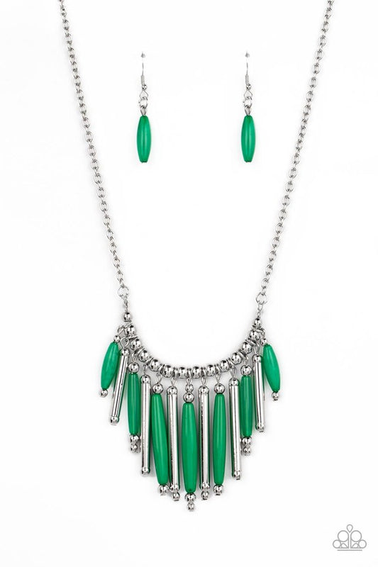 Bohemian Breeze - Green - Paparazzi Necklace Image