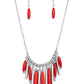 Bohemian Breeze - Red - Paparazzi Necklace Image