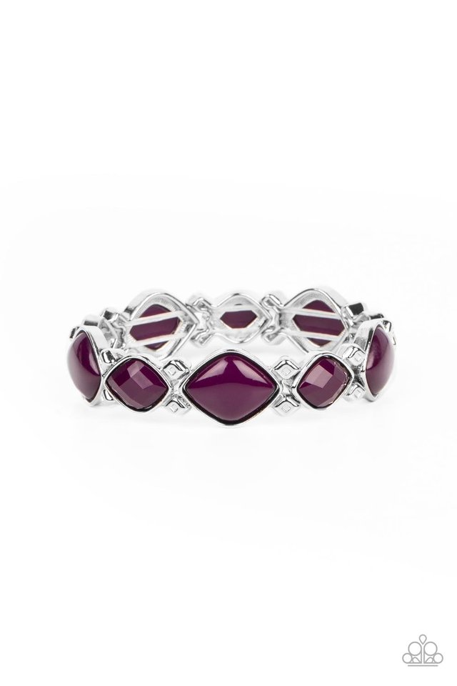 Boldly BEAD-azzled - Purple - Paparazzi Bracelet Image