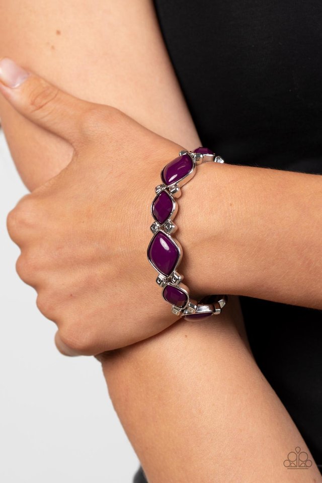 Boldly BEAD-azzled - Purple - Paparazzi Bracelet Image