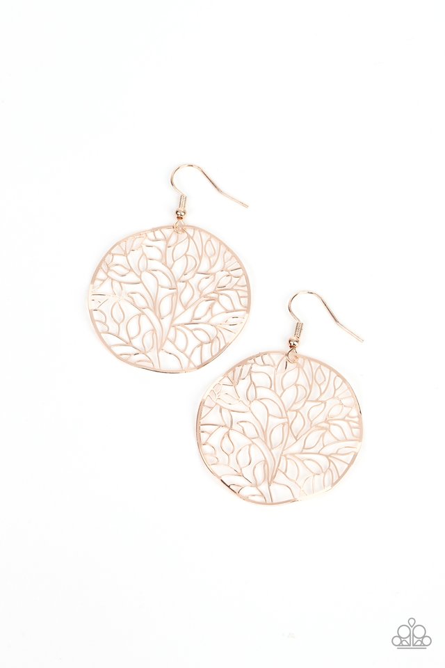 Autumn Harvest - Rose Gold - Paparazzi Earring Image