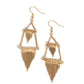 Greco Grotto - Gold - Paparazzi Earring Image