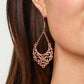 Sentimental Setting - Rose Gold - Paparazzi Earring Image