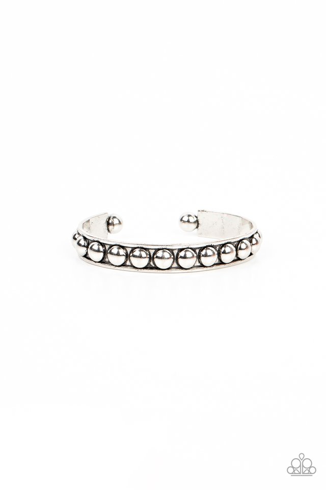 Clear as STUD - Silver - Paparazzi Bracelet Image