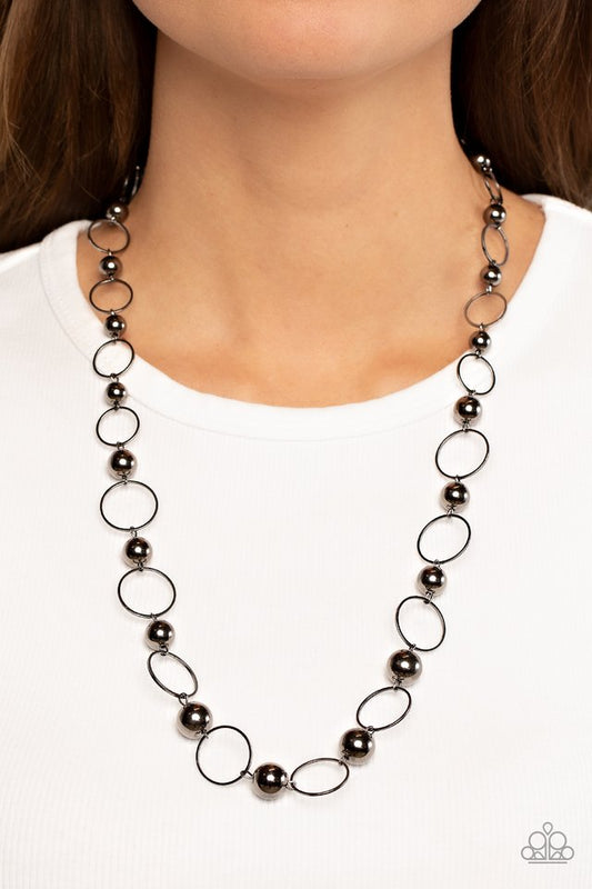 Metro Milestone - Black - Paparazzi Necklace Image