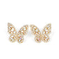 Smooth Like FLUTTER - Gold - Paparazzi Earring Image