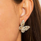 Smooth Like FLUTTER - Gold - Paparazzi Earring Image